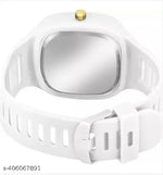 Square Analog Watches with Silicon Strap Stylish ADDI Designer Combo Watch for Mens & Boys