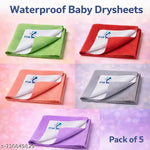 Kotton Candy Waterproof Sheet for Baby Boy and Girl || Newborn Baby Comfortable Spongy Plastic Mat for 0 to 12 Month || Washable / Reusable Bed Sheet ( Pack of 3 )