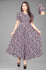 Trendy & Stylish printed dress for women & Girls (Black)