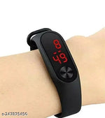 Fashion Kids Digital Date and Time Black Dial LED Watch for Stylish Kids Unisex Birthday Gift Digital Children Watch for Boys & Girls | Pack of 2