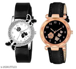 Women's Black Strap Butterfly desigen megnet Watch