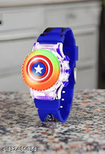 Digital Watch For Kids Spinner Cap With Multi Disco Light Glowing