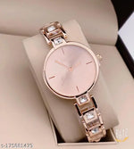 Vinar  Silver Dial Rose Belt Grils and Women Analog Watch