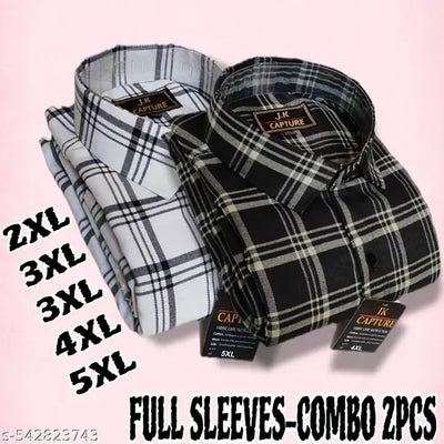 Plus Size Full Sleeves Cotton Checks Shirts for Men 2XL , 3XL , 4XL , 5XL Multi Color Shirt for Man 4XL Shirt , 3XL Shirt , Plain , Printed , Checks shirt for Men Premium shirt