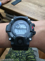 Classy Trending Black Dial black Strap Silicon Ultra LED Digital Watch For Boy & Girls  Red Square Ultra Band