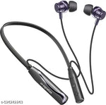 Signatize Bluetooth Earphones with 10mm Drivers, Rich Music Experience, 20+ Hours Playtime, Type C Fast Charging, Neckband Earphones with Voice Assistant-Black
