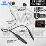 Signatize Bluetooth Earphones with 10mm Drivers, Rich Music Experience, 20+ Hours Playtime, Type C Fast Charging, Neckband Earphones with Voice Assistant-Black