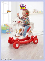Chetak Convertible Playful Pony for Kids in Pink and Grey - Multifunctional Playmate for Children