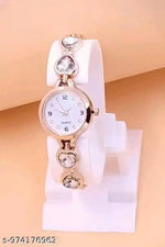 Ronical  Analog White Dial Watch With Heart Shape Rosegold Bracelet Combo For Womens And Girls Pack Of 2 Analog Watch