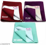 Waterproof Sheet for Baby Boy and Girl || Newborn Baby Comfortable Spongy Plastic Mat for 0 to 6 Month || Washable / Reusable Bed Sheet ( Pack of 3 )