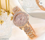 Latest shiny Cristal diamond premium quality analog watch for women and pretty girls