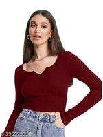 Contrast Neck Full Sleeve Top
