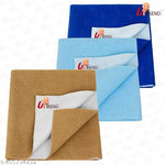 OYO BABY Dry Sheets Small Size Pack of 2 (50x70CM) For New Born Baby, Waterproof Dry Sheet, Baby Dry Mats, Baby Mattress, Baby Sheets, Baby Urnie Sheets, Baby Urine Mats Combo (Maroon + Dark Sea Blue).Newborn Baby Waterproof Mat Urine Dry Sheet