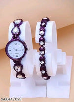 Ronical  Analog White Dial Watch With Heart Shape Rosegold Bracelet Combo For Womens And Girls Pack Of 2 Analog Watch
