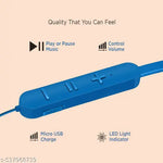 Wireless Bluetooth Neckband (Blue) | 50Hr Playback | Dual Device Pairing | In-Ear Design
