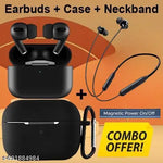Airpod Pro with Case True Wireless Bluetooth Earphones with 3 Hours of Playtime & Compatible for all Smartphones (White)
