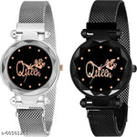 queen dial women magnet watch