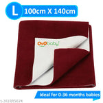 OYO BABY Medium Size (100x70 cm) Baby Dry sheet | 100% Waterproof | Newborn, Baby Urine Sheet | Plastic Free | Baby Dry Mats Waterproof | Bed Protector