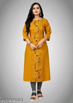 stylish printed Straight kurta_Black