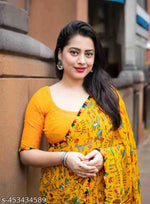 Georgette Printed Saree (With Lace Border)