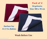 BABY RUBBER SHEET BABY BED PROTECTOR MAT | 90 X 100 CM ( C0LOUR - PINK) WATERPOROOF SHEET | PACK OF 1 SHEET