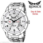 Premium White Dial Watch with Stylish Stainless Steel Strap : Premium watch | White Dial | Stainless steel strap | Men's watch | Stylish design