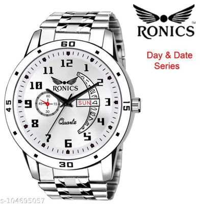 Premium White Dial Watch with Stylish Stainless Steel Strap : Premium watch | White Dial | Stainless steel strap | Men's watch | Stylish design