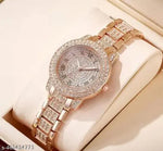 Latest shiny Cristal diamond premium quality analog watch for women and pretty girls
