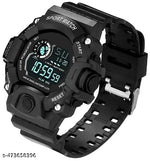 Combo Offer For Mens Digital Dial Black Solid Design Strap Multi Functional with Backlight Sports Watch for Men & Boy- Branded and trandy Black Color Strap Waterproof Digital Sports Watch for Men's Kids Watch for Boys Watch for Men Pack of 1