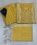 Trendy Women Fashion Embroidered Kurti Pant With Dupatta