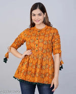 Rayon Top With White color of Embroidery