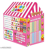 This foldable tent house can be used indoors as a toy house or outdoors as a kids play tent
