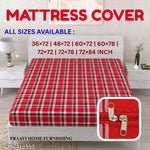 Mattress Cover Protector With Zipper-Chain|Single Bed Size|72×48×5 inch|4 by 6 Foot|Multicolour|Pack Of 1