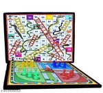 Premium Quality Wooden Ludo + Chess 2 in 1 Board Game With One Set OF Ludo Coins + Dice & Chess Man - For All Ages