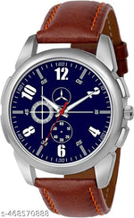 Dutchman Day & Date Function Watch With Blue & White Dial, Stainless Steel Chain Strap Analog Watch - For Men