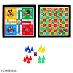 Premium Quality Wooden Ludo + Chess 2 in 1 Board Game With One Set OF Ludo Coins + Dice & Chess Man - For All Ages