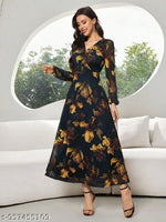 OTABU | Dress For Women | Women's Abstract A-line Peach Skirts