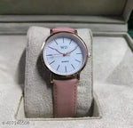 Vinar  Silver Dial Rose Belt Grils and Women Analog Watch