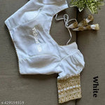 Vichitra Silk Traditional Embroidery Bollywood Stitched Blouse
