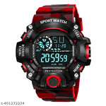 Motugaju Digital Watch Shockproof Automatic Army Red Blue Color Strap Waterproof Digital Sports Combo Watch for Men Kids Watch for Boys Watch for Men Pack of 2