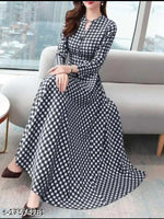 Sale price live Gown for Women , White chess gown for women,women one piece dress