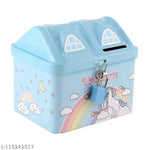 Alifer Shoppee Handmade Wooden Money Bank Hut Style Kids Piggy Coin Box HUT Shape Piggy Bank/Money Bank for Kids and Adult (Black) Gifts for Kids