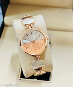 Vinar  Silver Dial Rose Belt Grils and Women Analog Watch