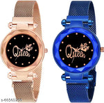 queen dial women magnet watch