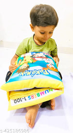 Amrut Internationals Kids Cotton Abcd Learning Toys Cushion Best For Birthday Gift, Red Colour Kids Learning Cushion Book