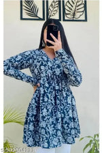 Sheetal Associates Black Floral Printed Peplum Top