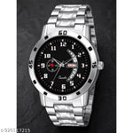 Dutchman Day & Date Function Watch With Blue & White Dial, Stainless Steel Chain Strap Analog Watch - For Men