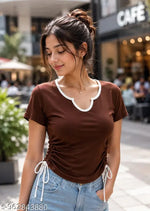 Half Shirt, Midriff Top or Cutoff Shirt Verdusa Ruched Crop Top: The Perfect Summer Top