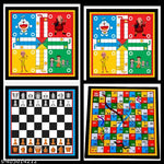 Premium Quality Wooden Ludo + Chess 2 in 1 Board Game With One Set OF Ludo Coins + Dice & Chess Man - For All Ages