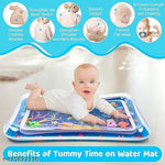 SHOPING NOW Inflatable Tummy Time Mat Premium Baby Water Play Mat for Infants and Toddlers Baby,Strengthen Your Baby's Muscles, Portable Time Leak-Proof||Fun Activity Play Center Indoor,Outdoor
